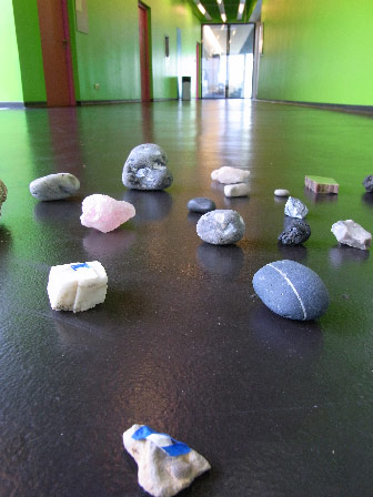 Stone installation at the Laban Centre